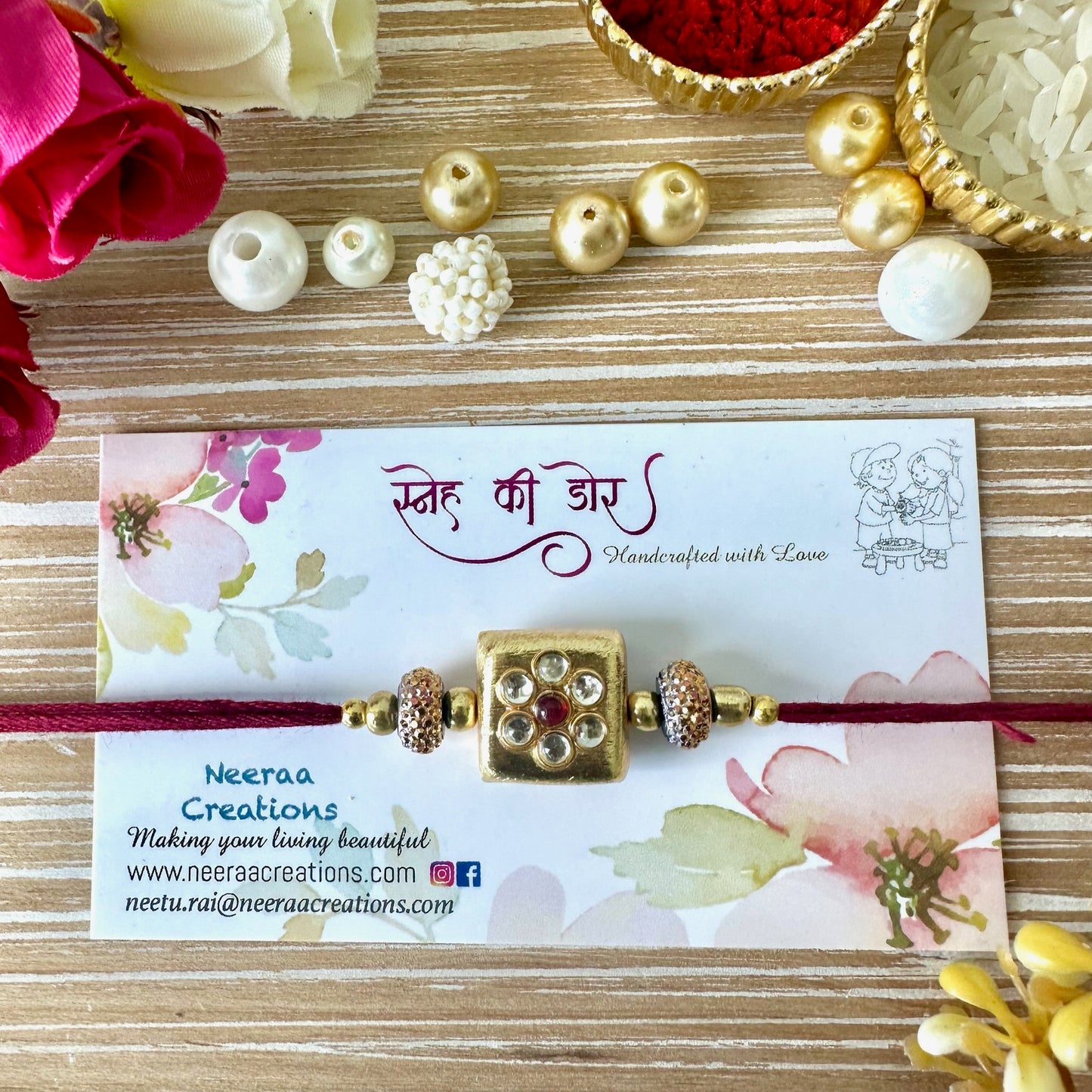 Kundan Rakhi for Bhaiya