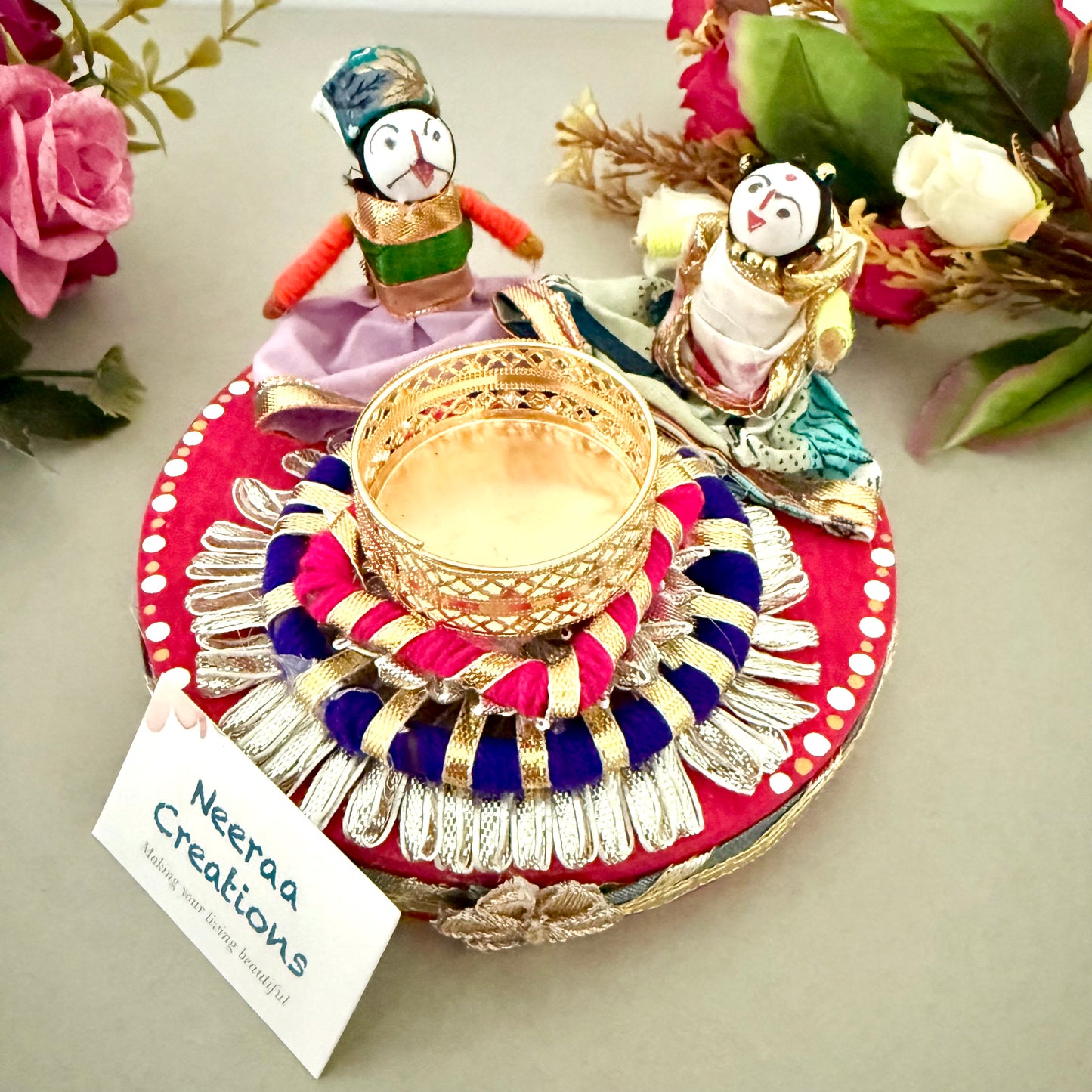 Puppet couple Tea light holder