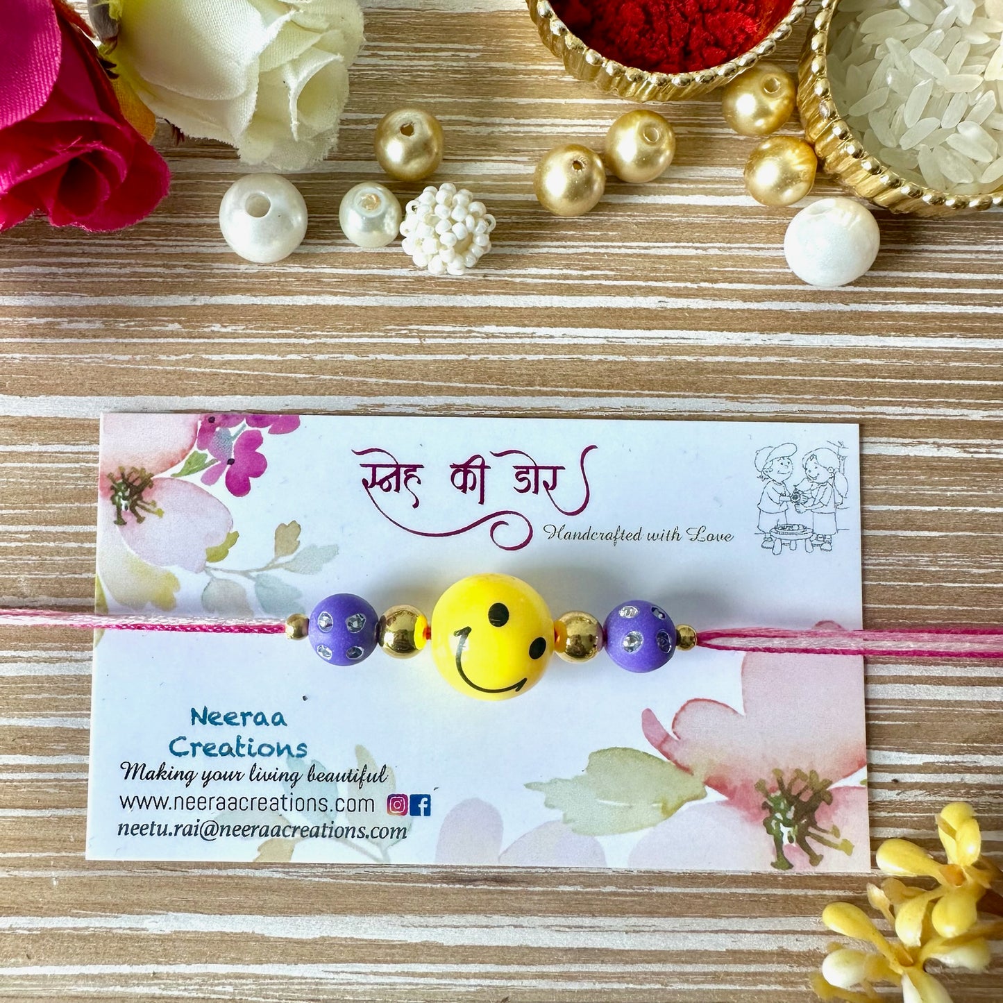 Smiley Rakhi for Kids
