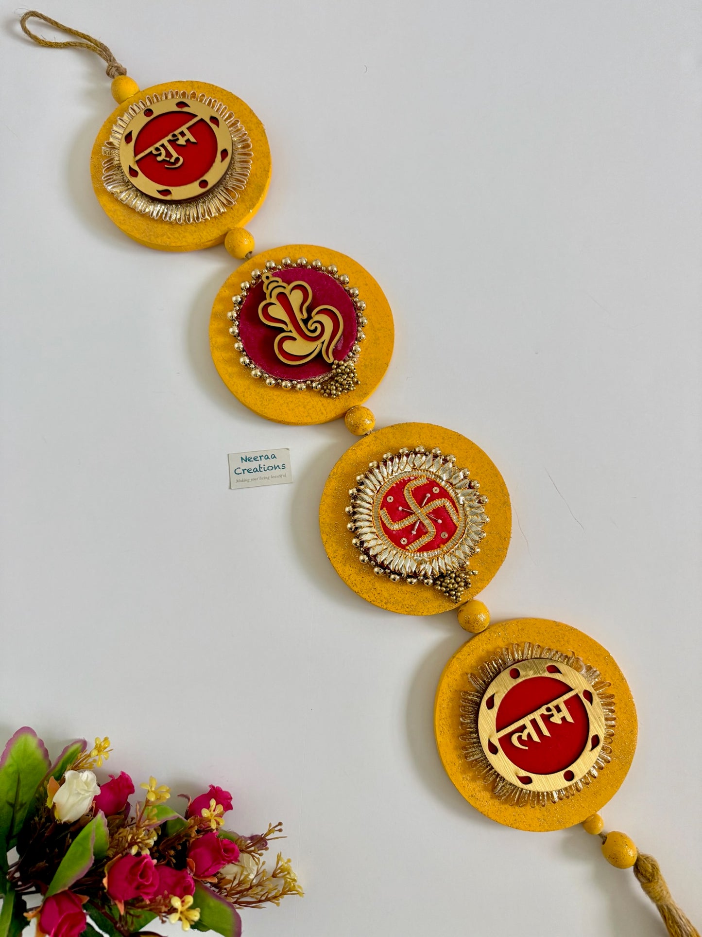 Shubh Labh Ganesha Swastik Hanging