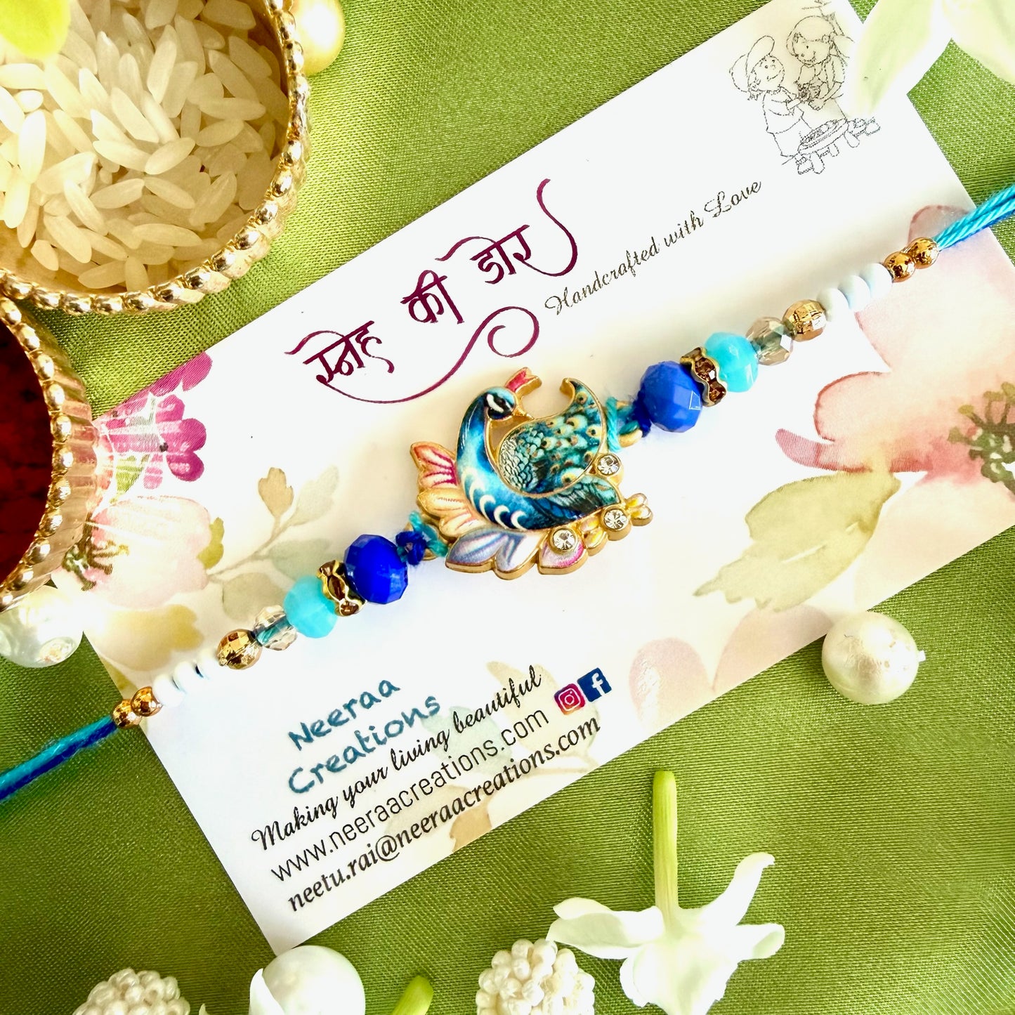 Peacock Elegance Rakhi