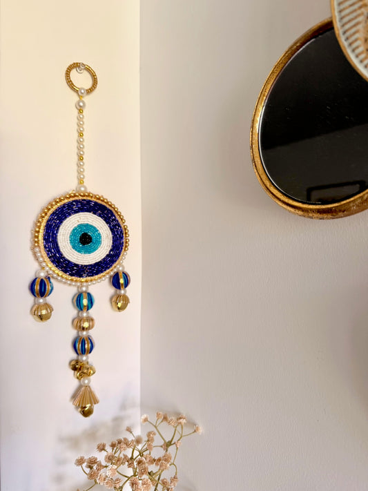 Handcrafted Blue Evil Eye Wall Hanging