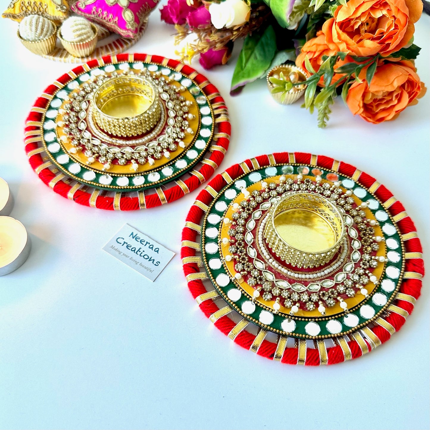 Festival Decoration Diyas - Set of 2