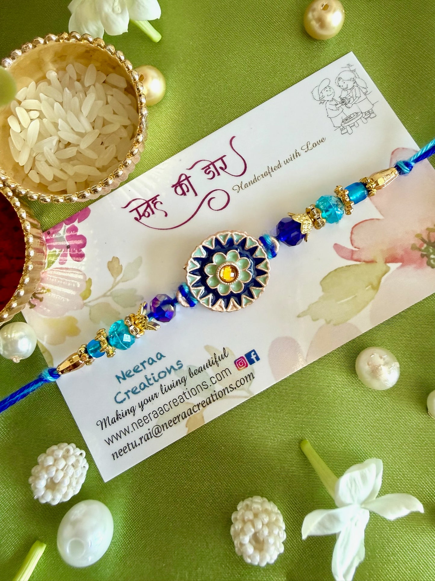 Radiant Sun and Evil Eye Rakhi
