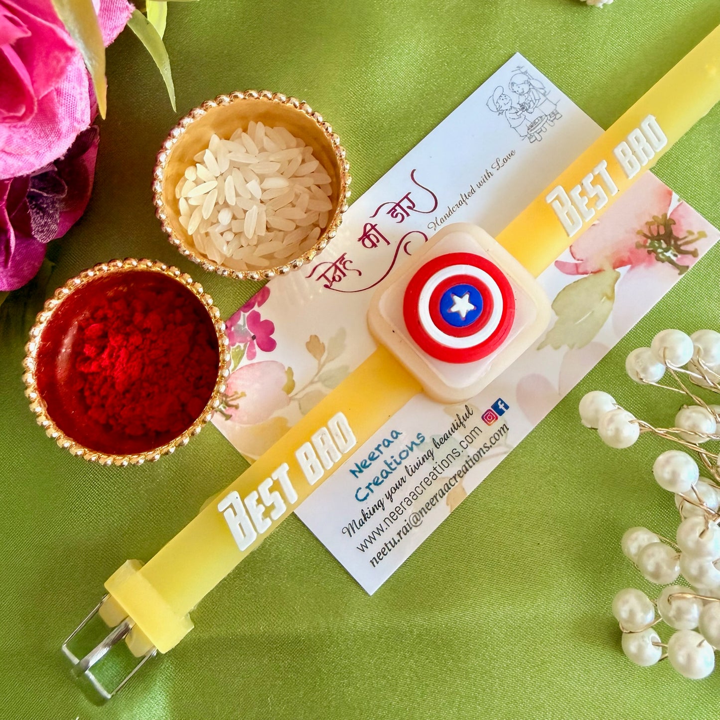 Captain America Shield Light-Up Kids' Rakhi
