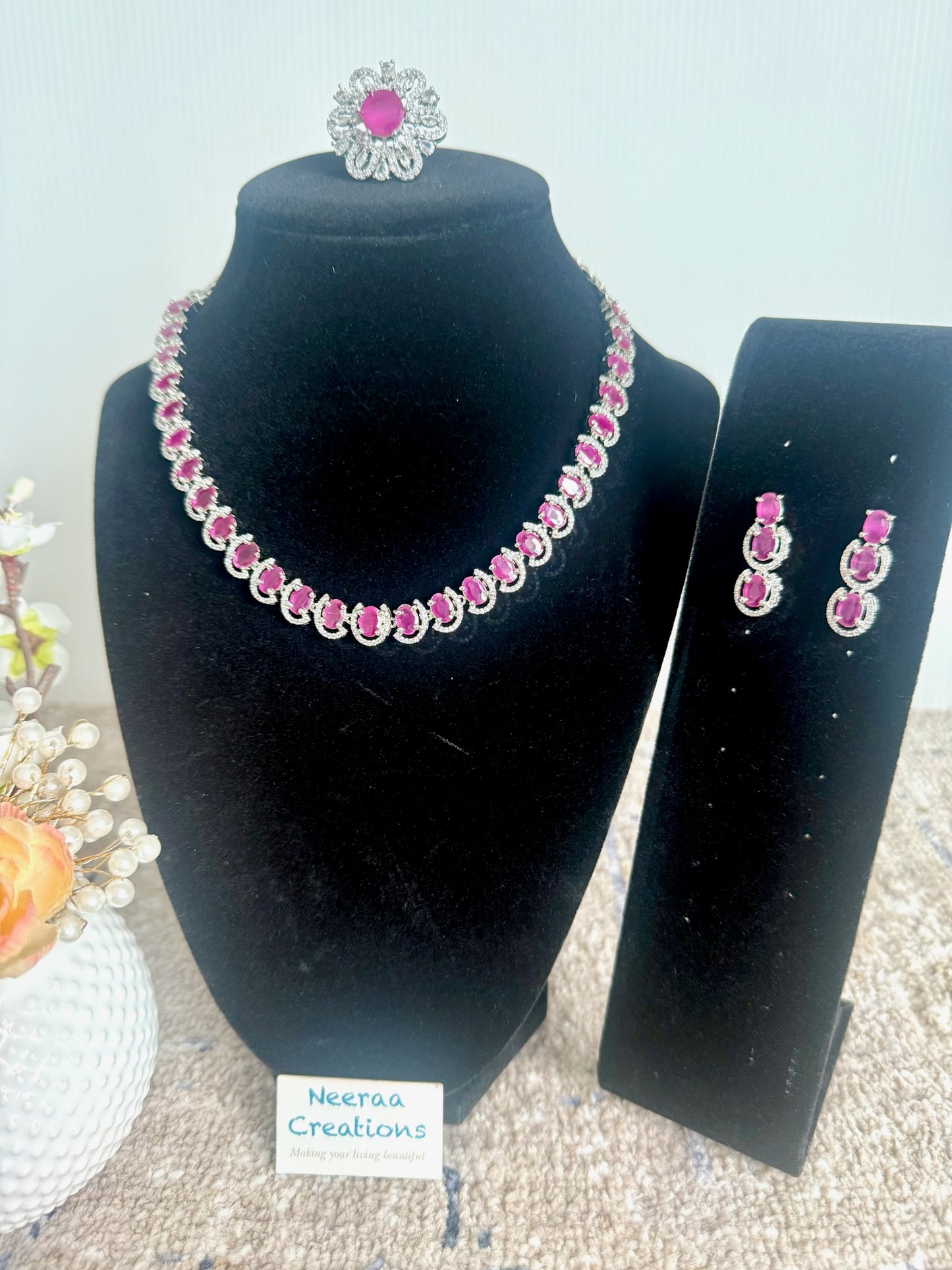 Necklace, Ring & Earrings Set