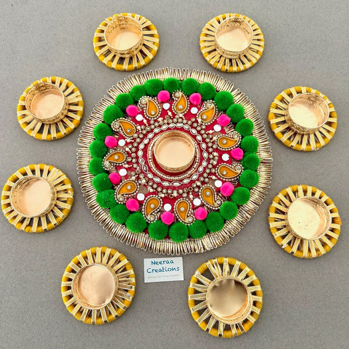 Festive Rangoli Tealight Decoration Set
