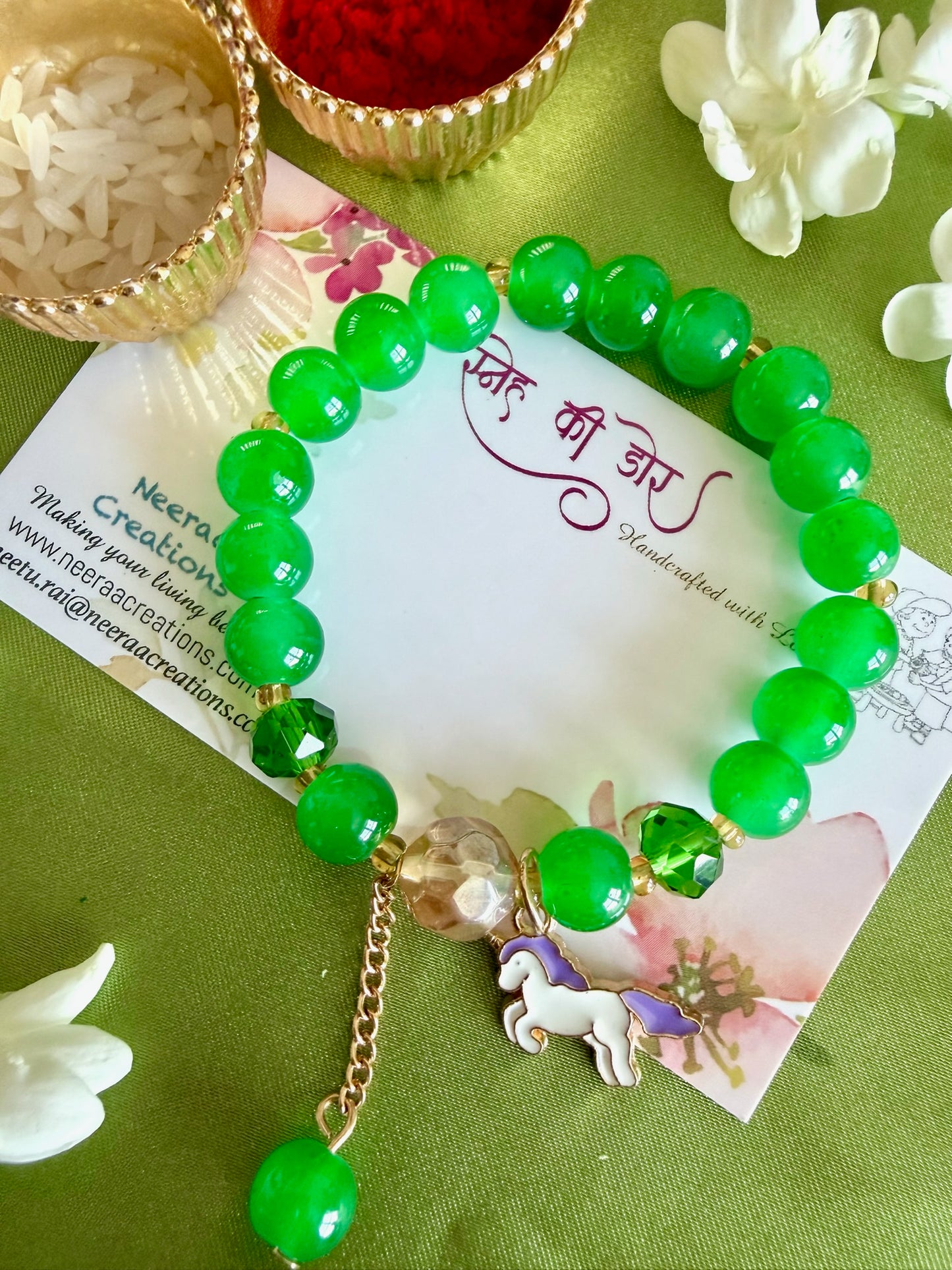 Whimsical Unicorn Charm Kids' Rakhi