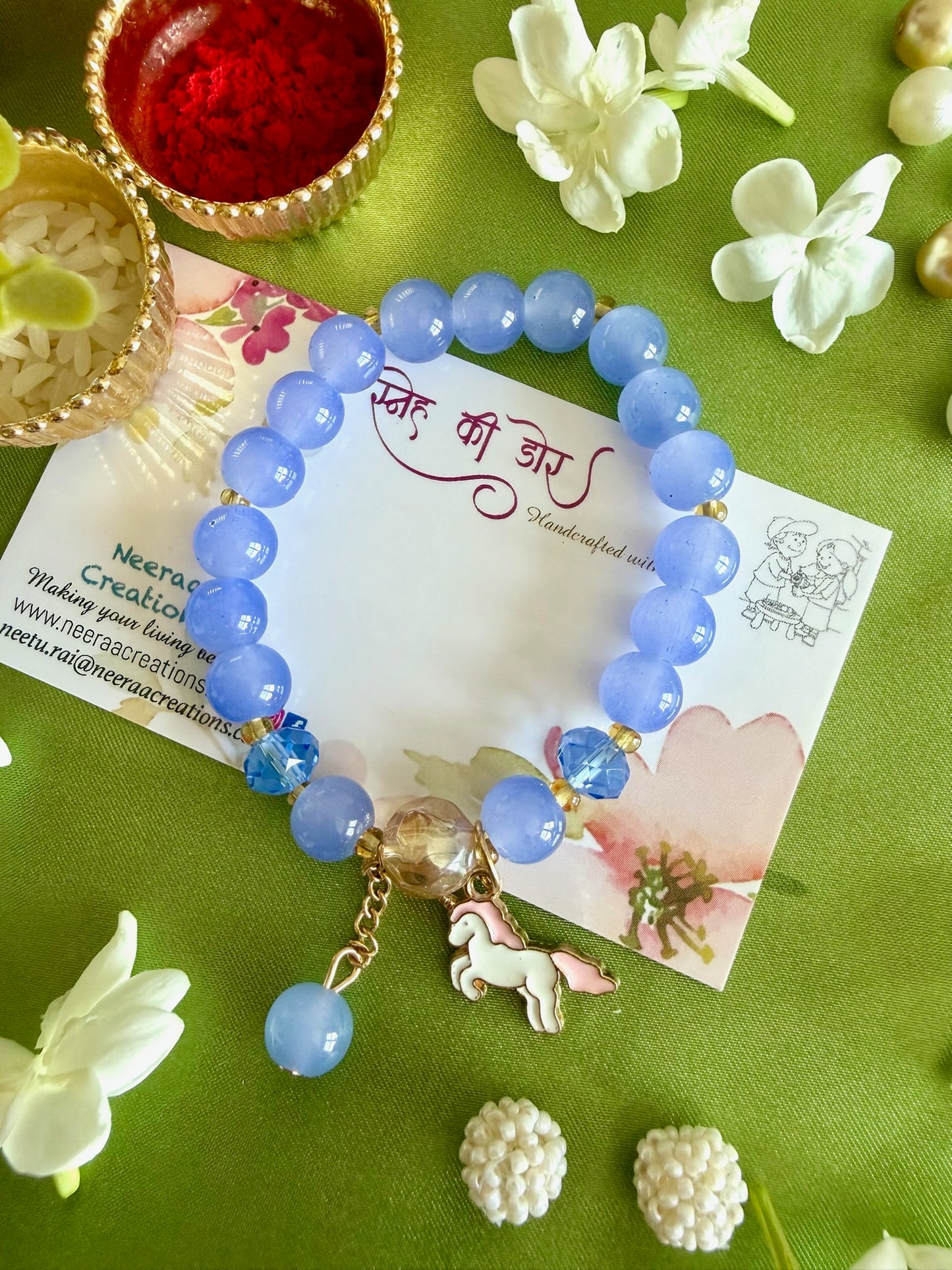 Whimsical Unicorn Charm Kids' Rakhi