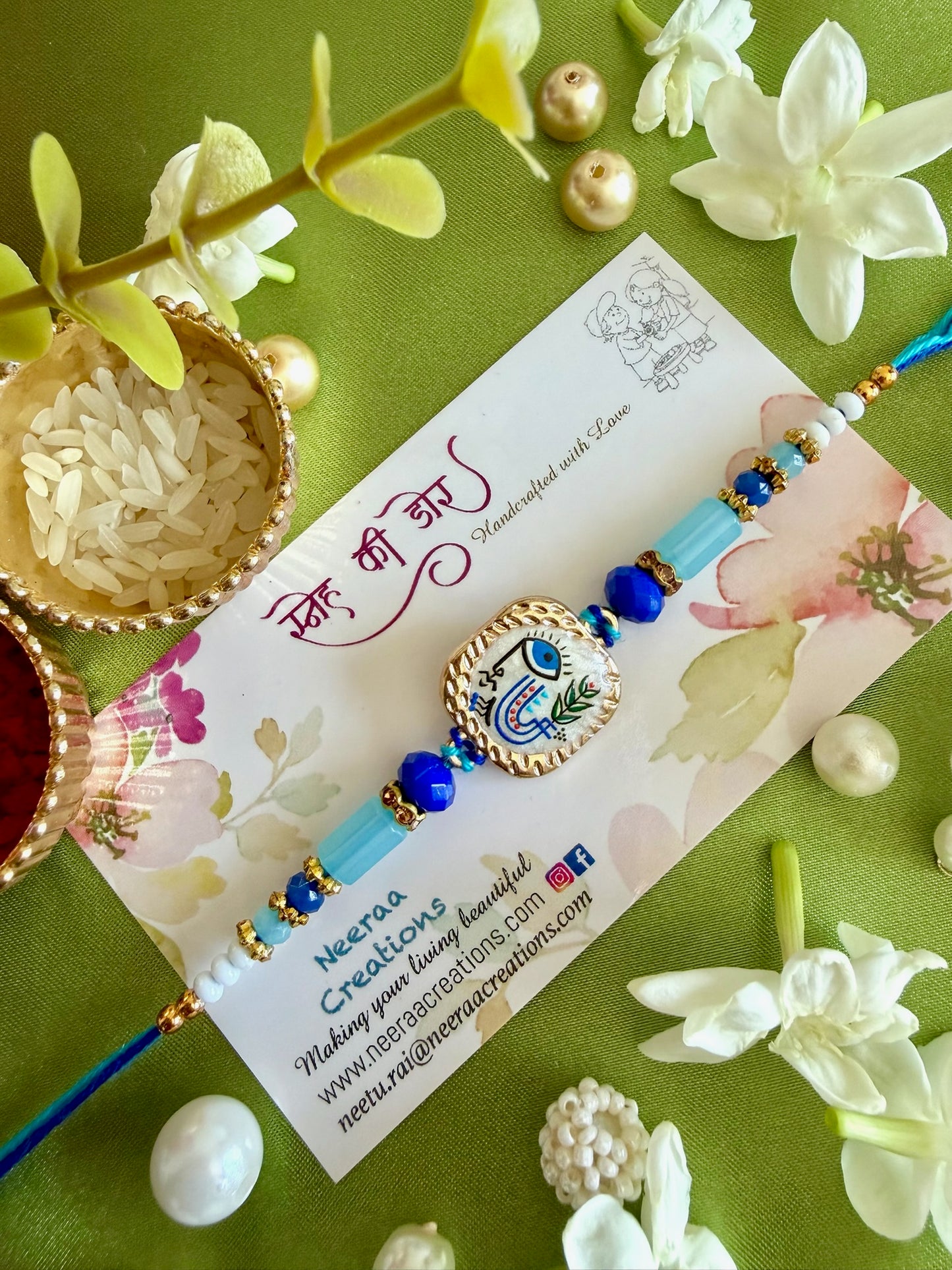 Handcrafted Evil Eye Protection Rakhi
