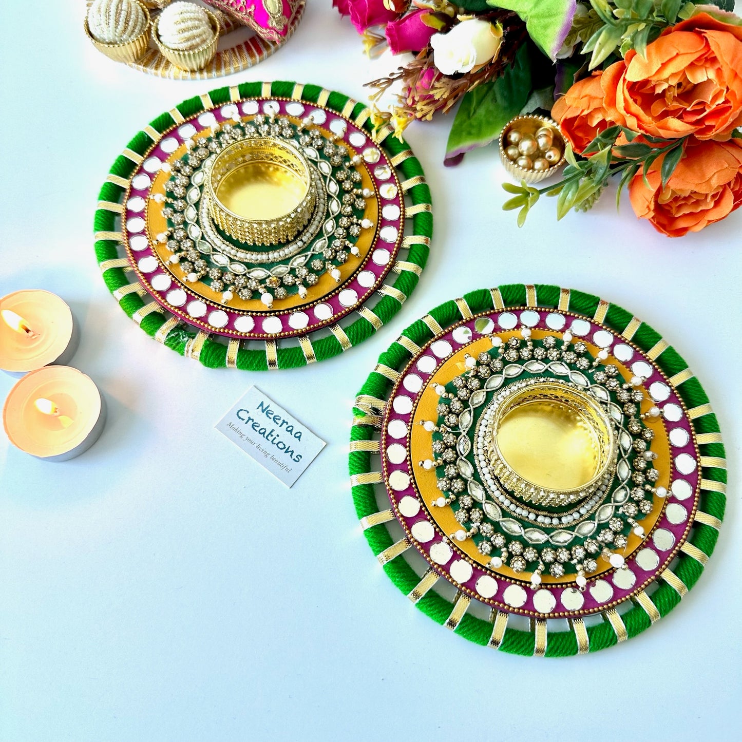 Festival Decoration Diyas - Set of 2