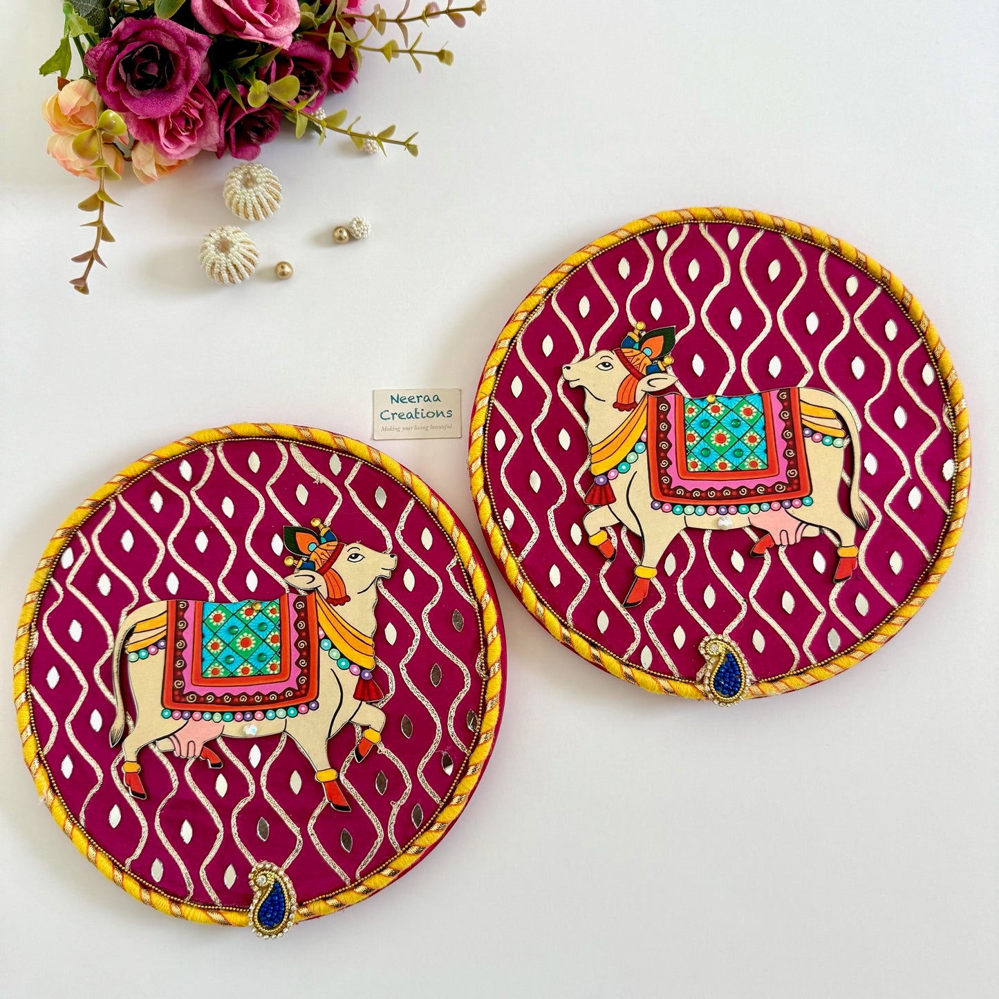 Pichwai Cow Wall Decor Set