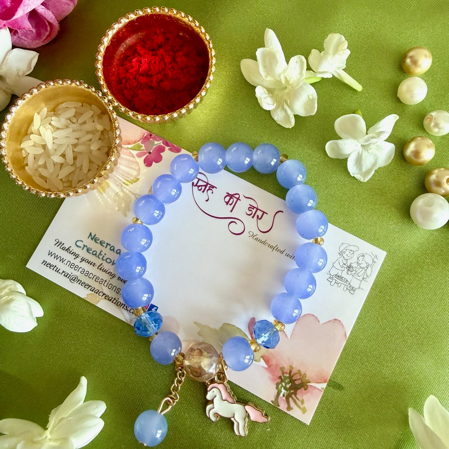 Whimsical Unicorn Charm Kids' Rakhi