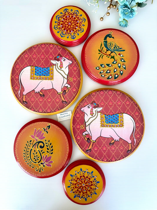 Pichwai Cow Wall decor - Set of 6