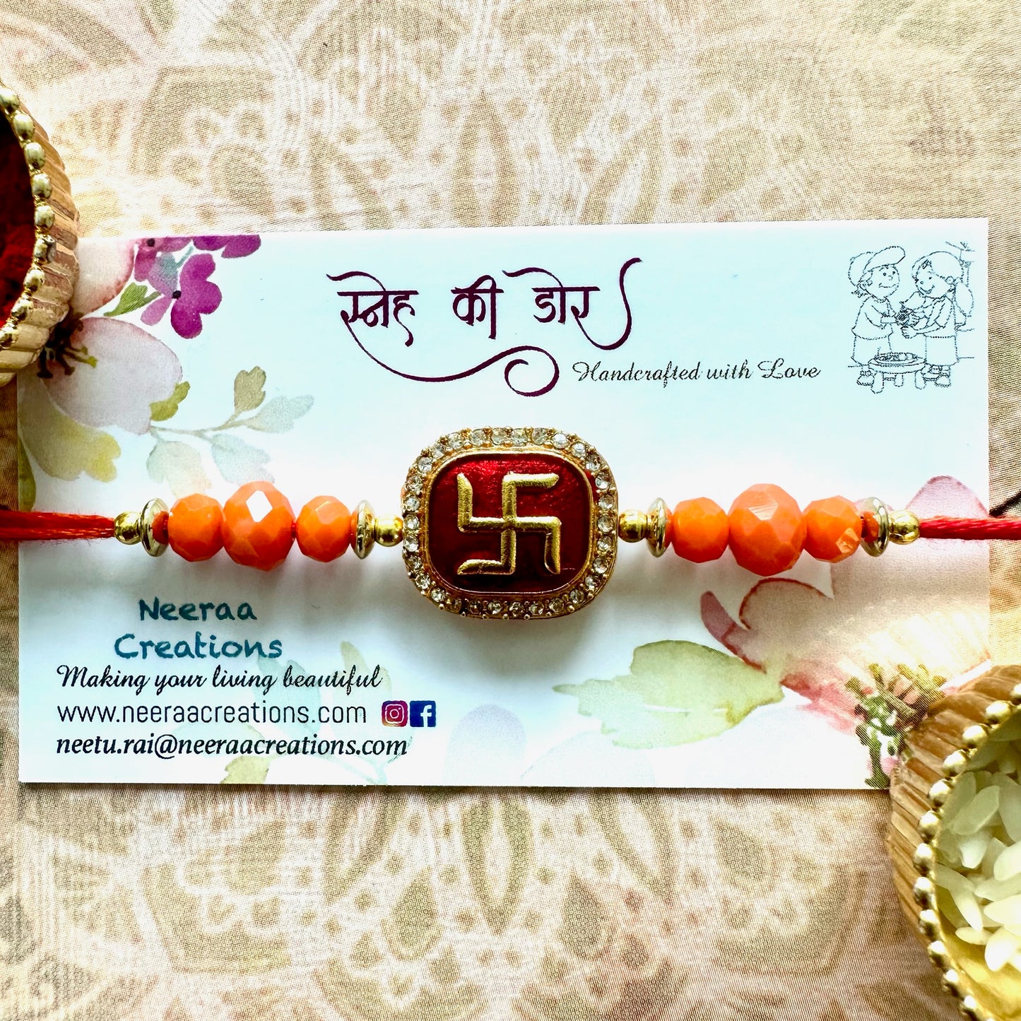 Swastik Rakhi for Bhaiya