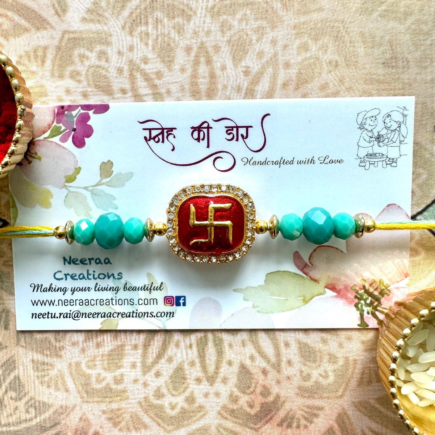 Swastik Rakhi for Bhaiya