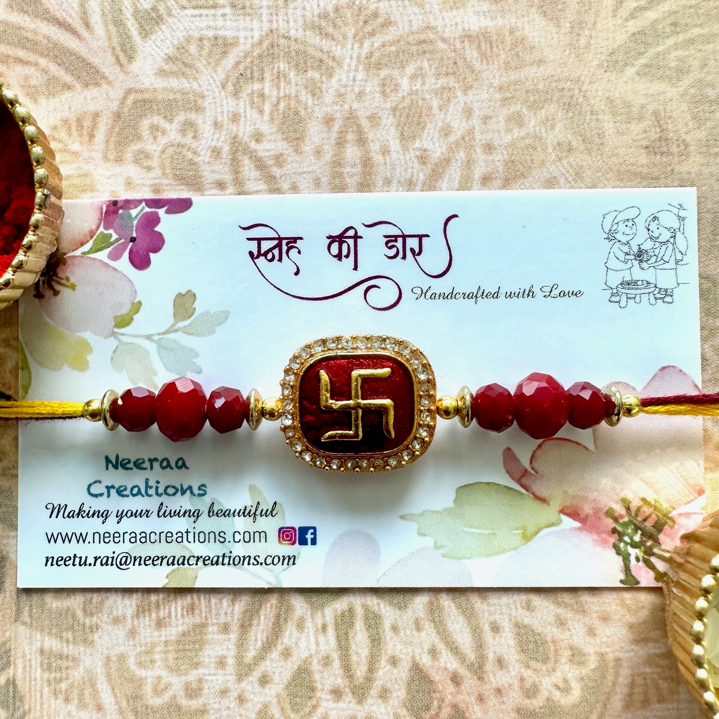 Swastik Rakhi for Bhaiya