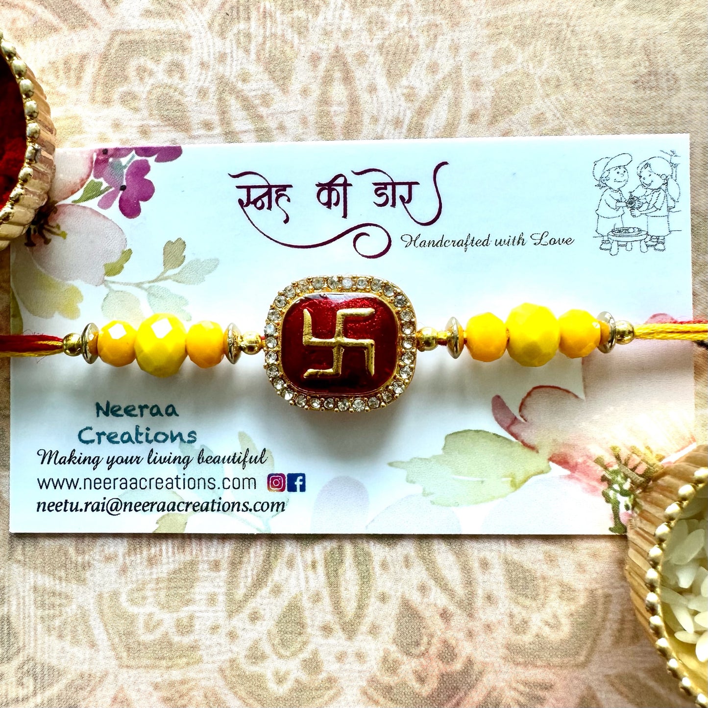 Swastik Rakhi for Bhaiya