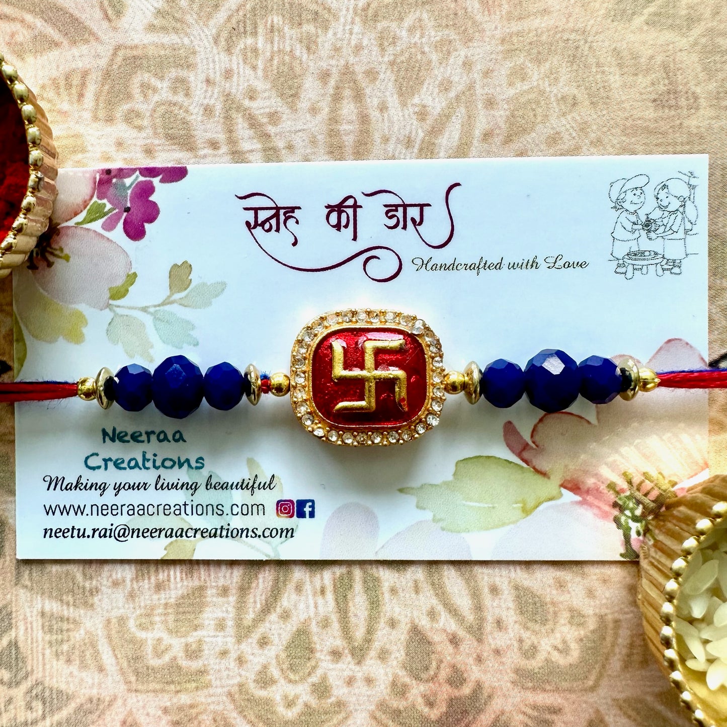 Swastik Rakhi for Bhaiya